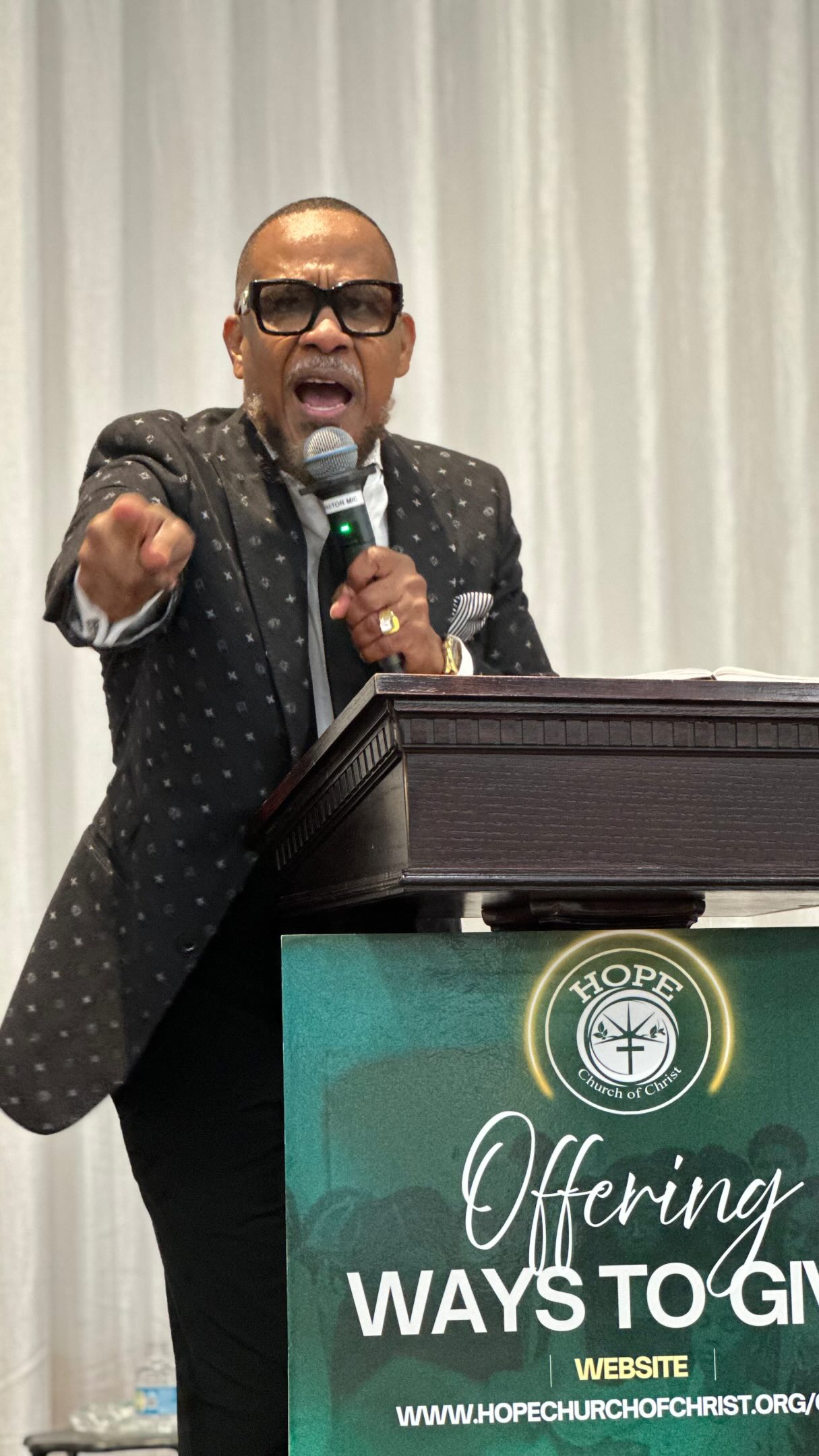 Hope Church speaker preaching from the pulpit
